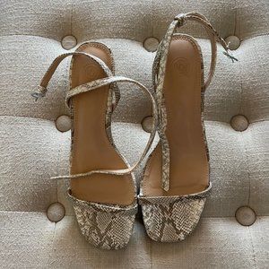 Snake Skin Kitten Heels